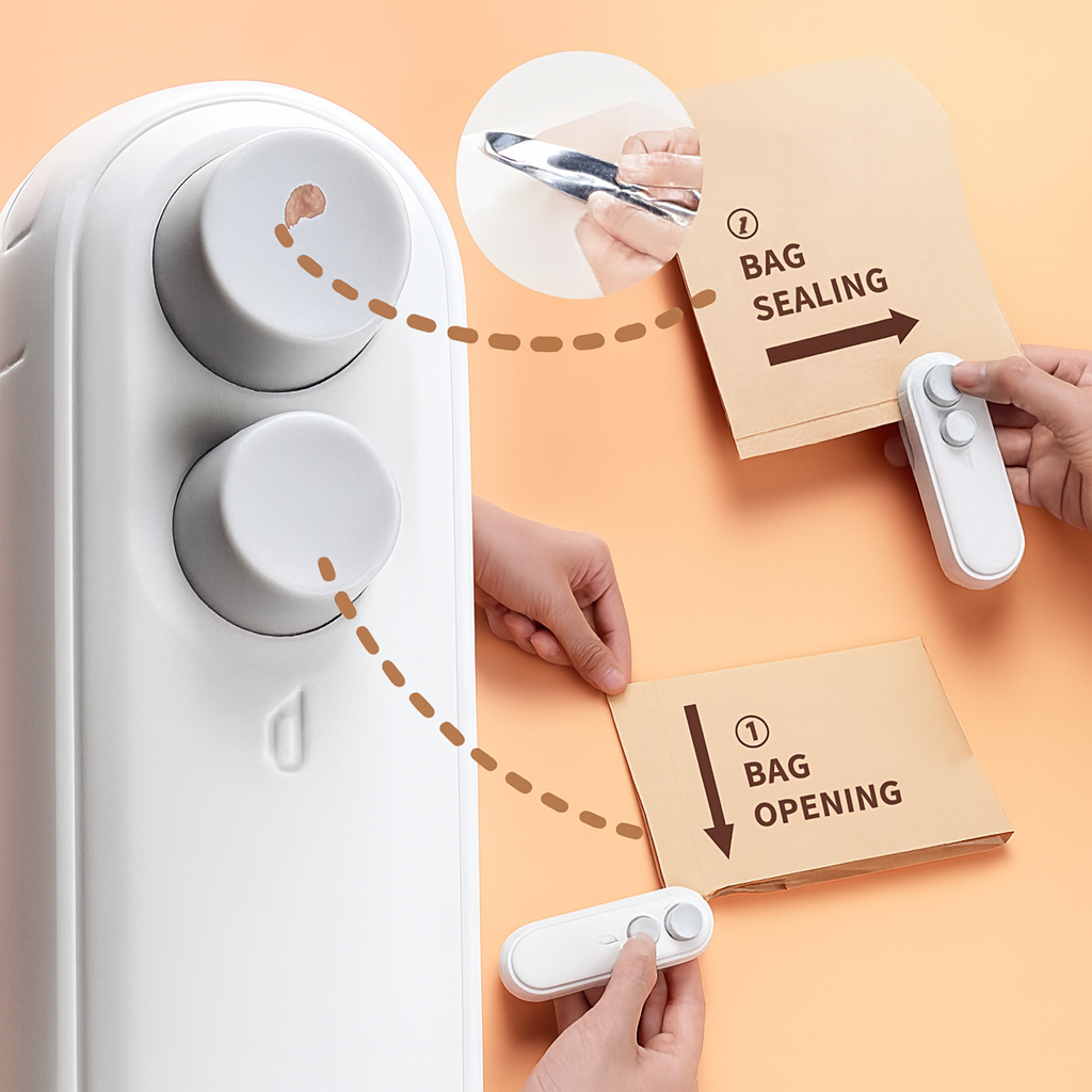 Sellador de bolsas portatil