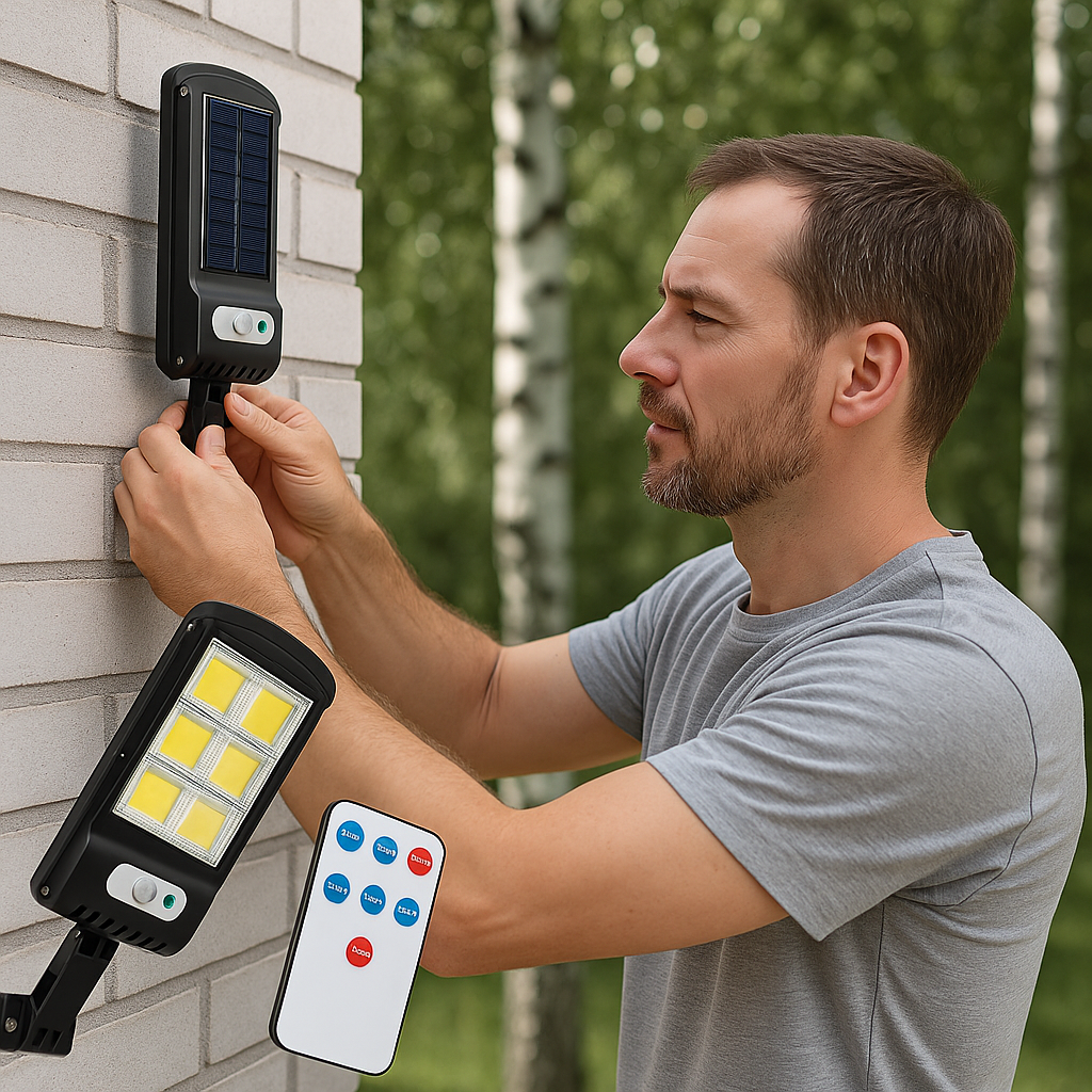 Alumbrado LED con panel solar