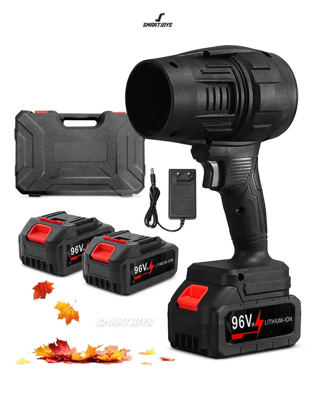 Soplador Inalámbrico 96V · Kit 2 Baterías + Maletín