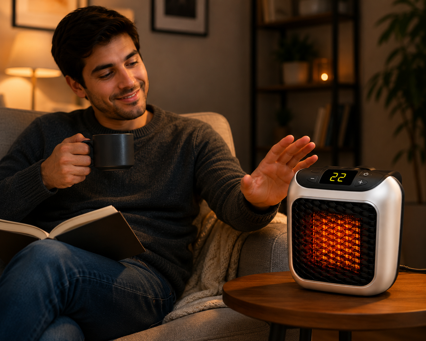 MINI ESTUFA CON TEMPORIZADOR PORTATIL