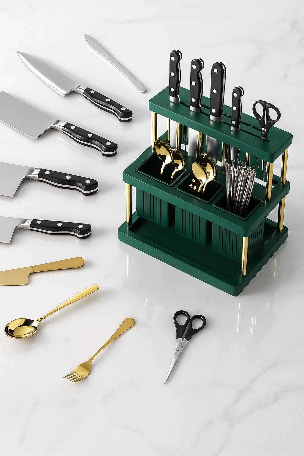 Organizador de cuchillos y tenedores