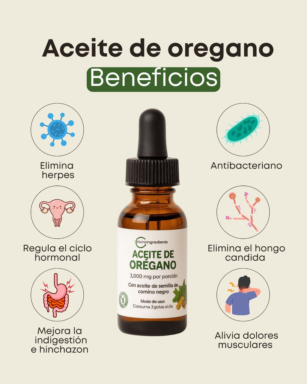Aceite de Orégano en Gotas 100% Natural 30 ml