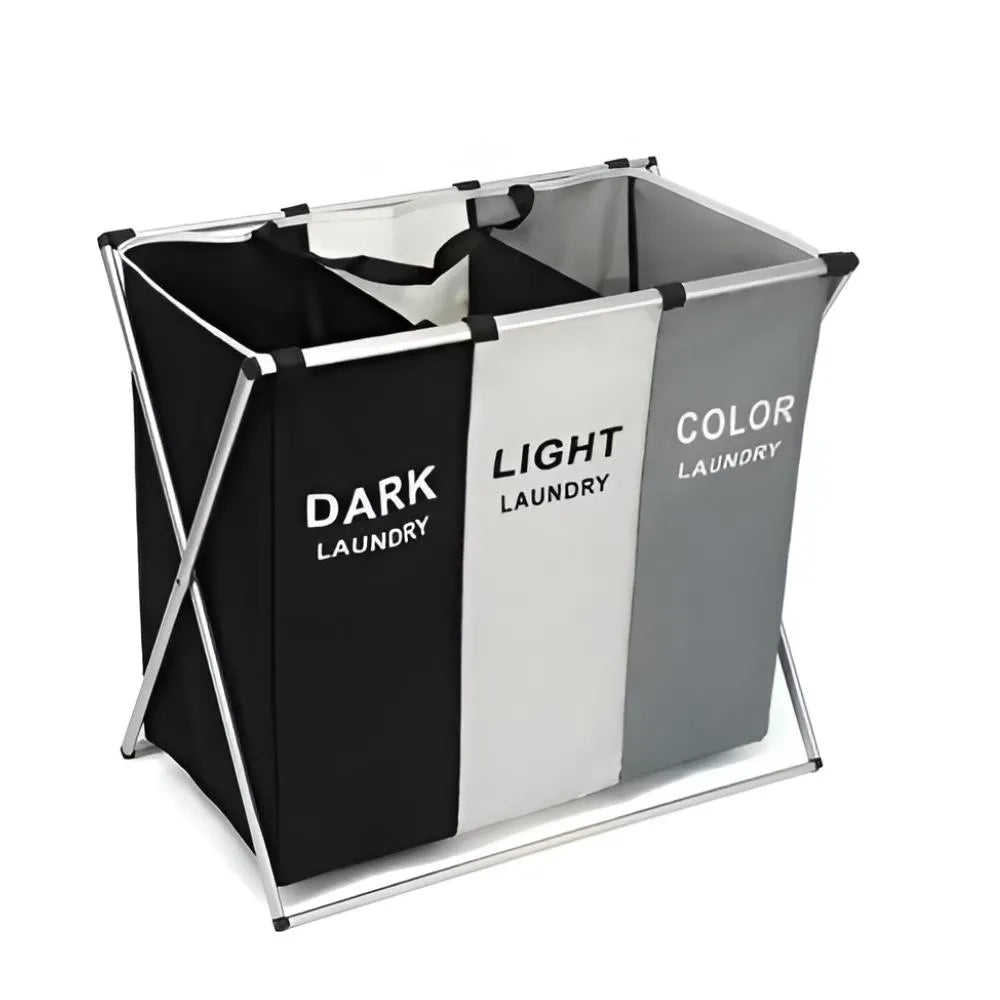 Organizador de Ropa Sucia · 3 Secciones Dark Light Color