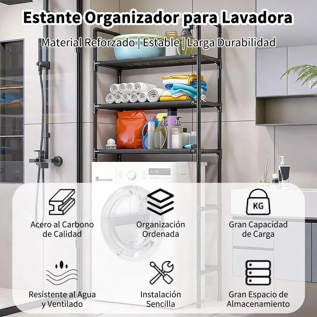 Estante para Lavarropas · 3 Niveles · Sin Taladro