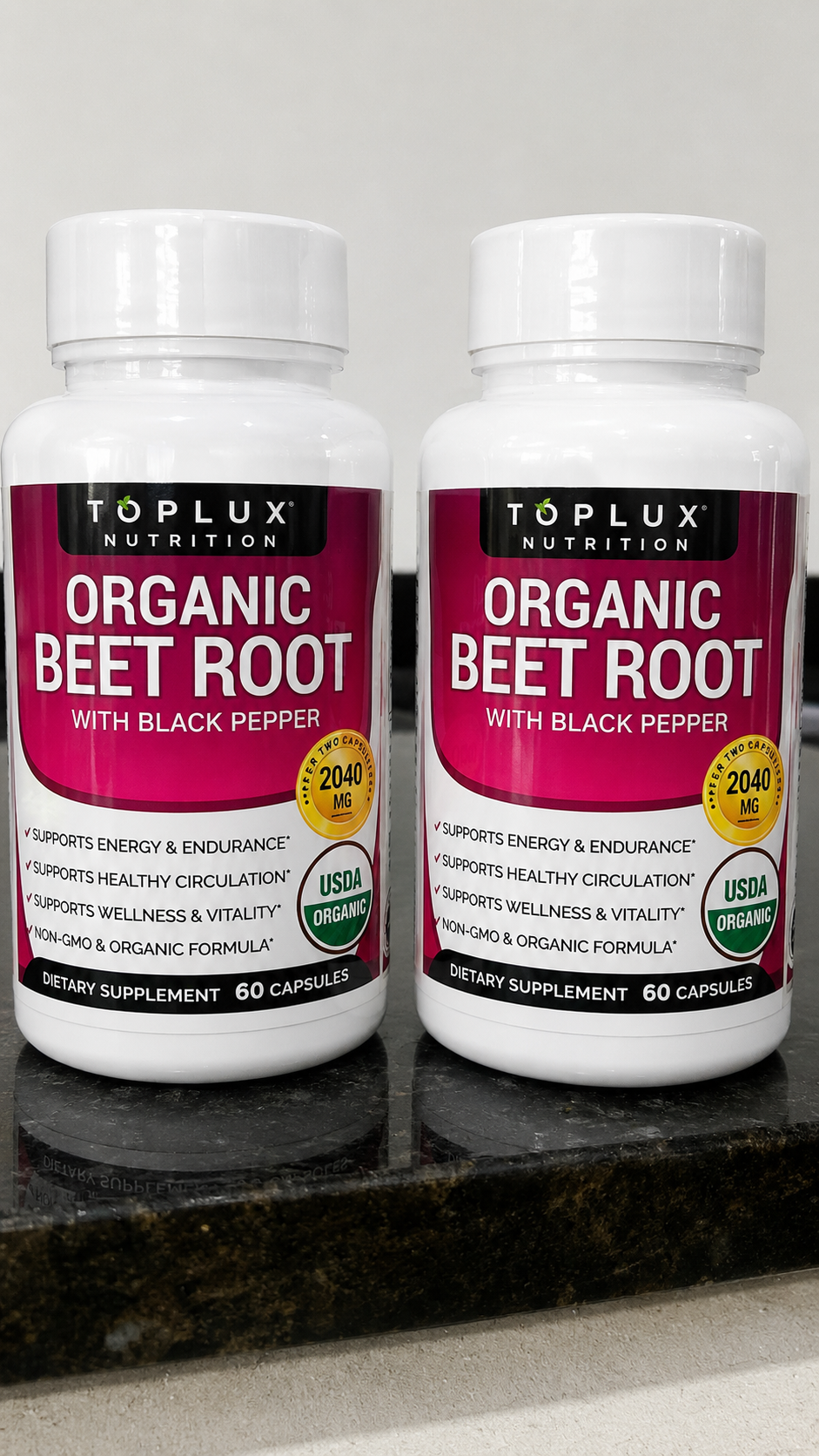 Beet Root Orgánico · 60 Cápsulas · 2040mg